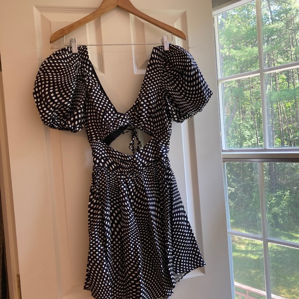 For Love & Lemons Anya Puff Sleeve Mini